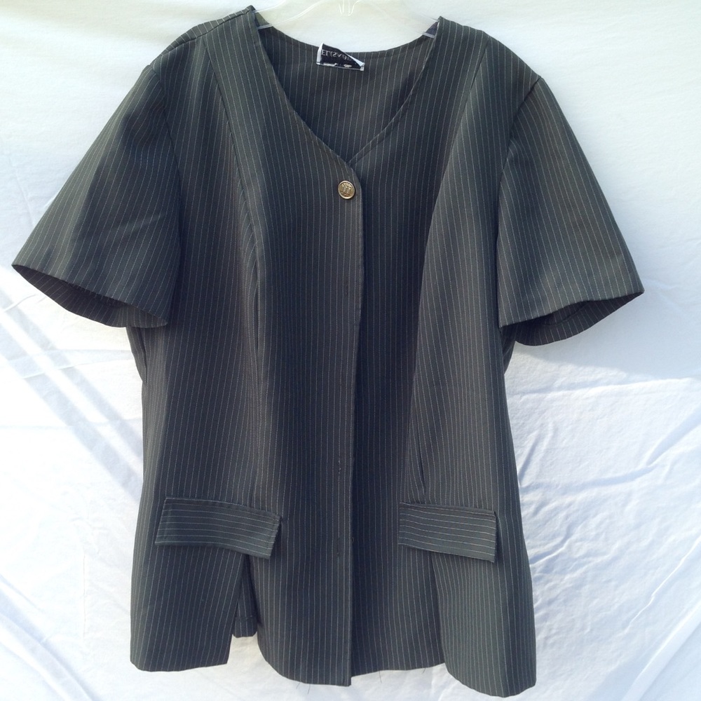 Green Stripped Button Up